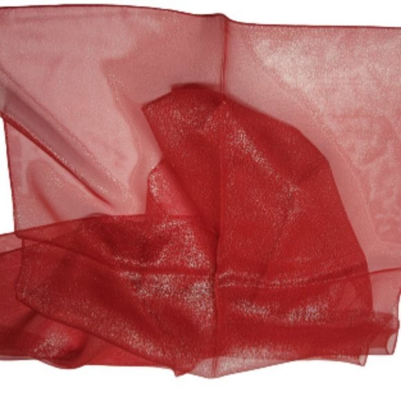 Red and Silver Glitter Scarf - Picture 4 of 6